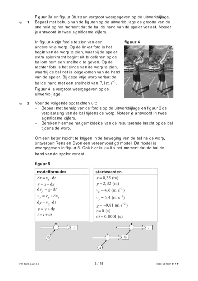 Opgaven examen VWO natuurkunde 2022, tijdvak 1. Pagina 3