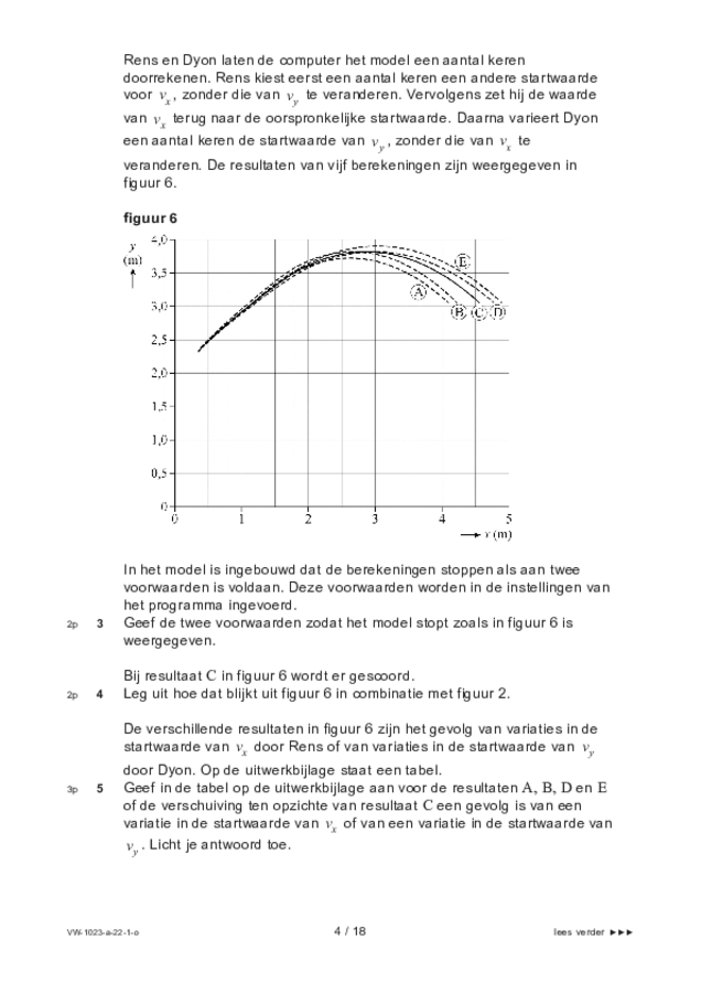 Opgaven examen VWO natuurkunde 2022, tijdvak 1. Pagina 4