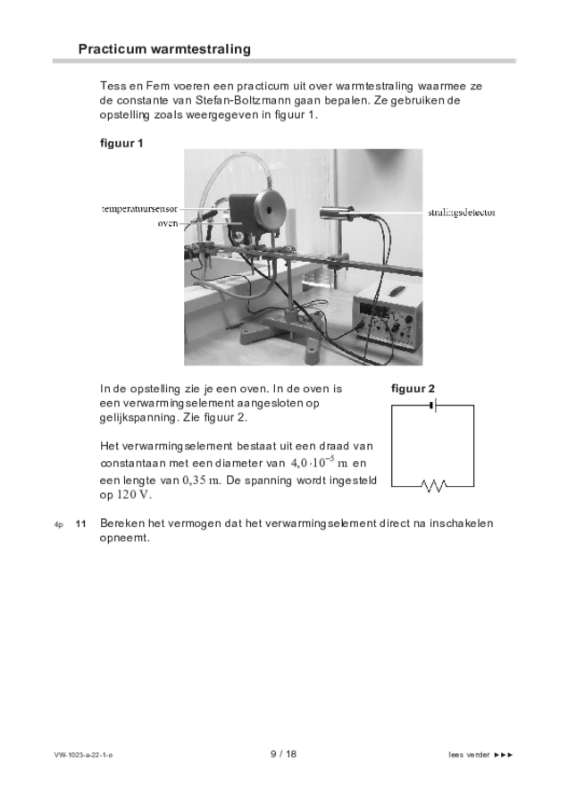 Opgaven examen VWO natuurkunde 2022, tijdvak 1. Pagina 9