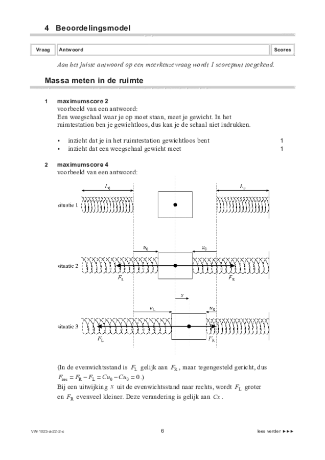 Correctievoorschrift examen VWO natuurkunde 2022, tijdvak 2. Pagina 6