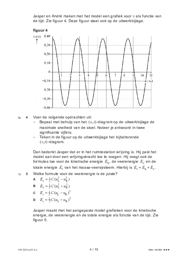 Opgaven examen VWO natuurkunde 2022, tijdvak 2. Pagina 4