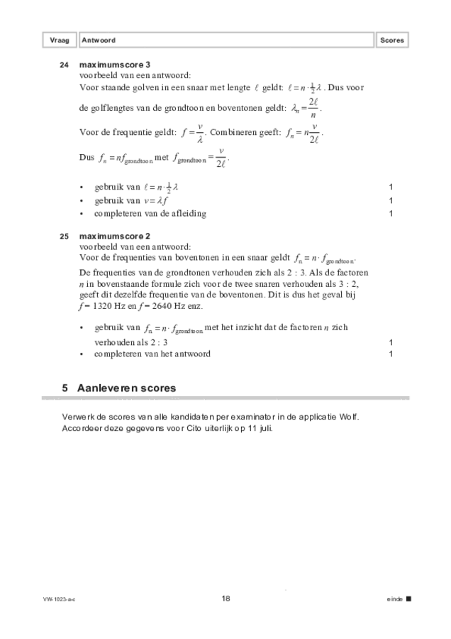 Correctievoorschrift examen VWO natuurkunde 2022, tijdvak 3. Pagina 18