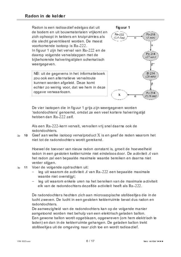 Opgaven examen VWO natuurkunde 2022, tijdvak 3. Pagina 6