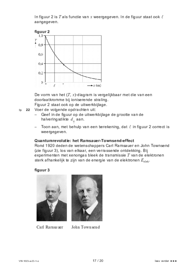 Opgaven examen VWO natuurkunde 2023, tijdvak 1. Pagina 17