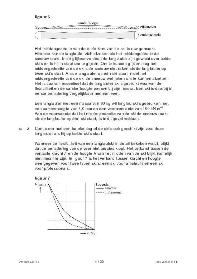 Opgaven examen VWO natuurkunde 2023, tijdvak 1. Pagina 4