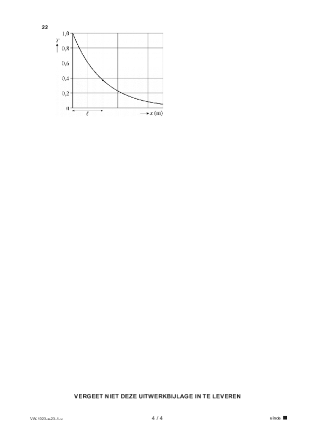 Uitwerkbijlage examen VWO natuurkunde 2023, tijdvak 1. Pagina 4