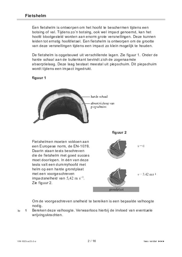 Opgaven examen VWO natuurkunde 2023, tijdvak 2. Pagina 2