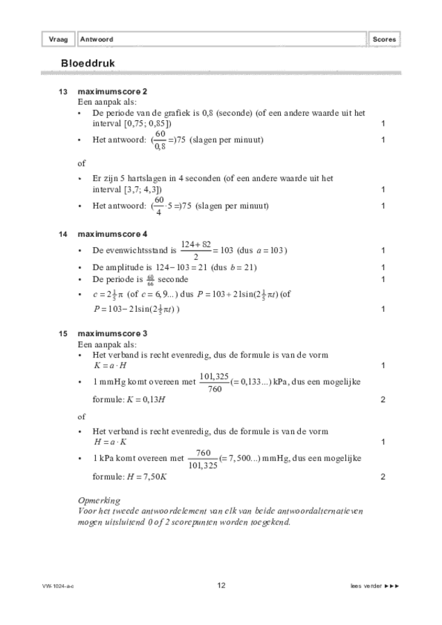 Correctievoorschrift examen VWO wiskunde A 2022, tijdvak 1. Pagina 12