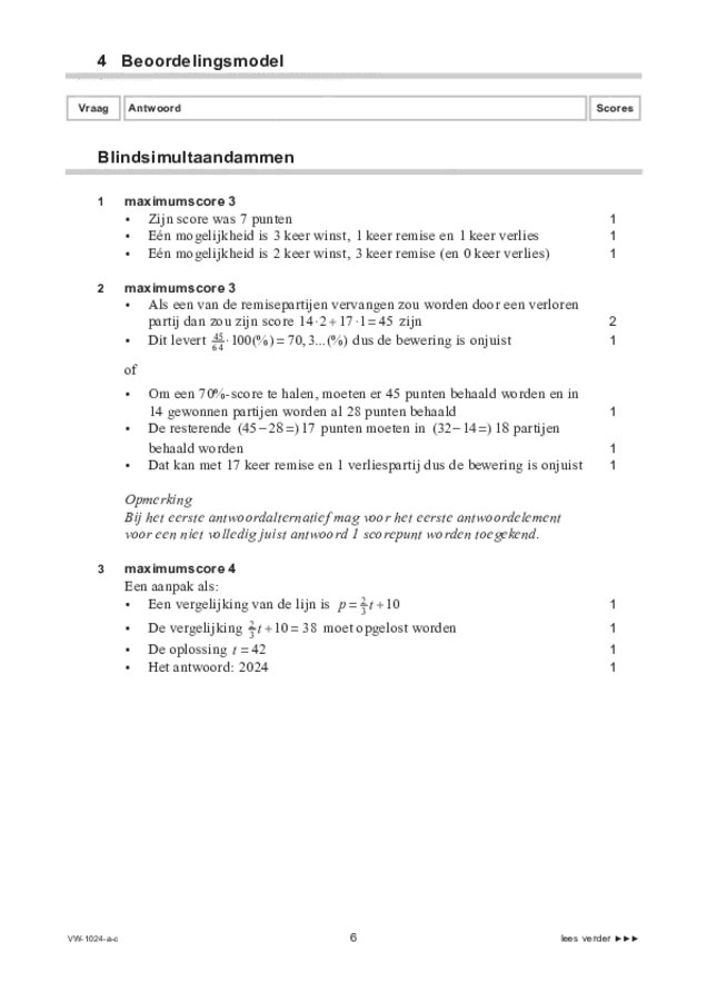 Correctievoorschrift examen VWO wiskunde A 2022, tijdvak 1. Pagina 6