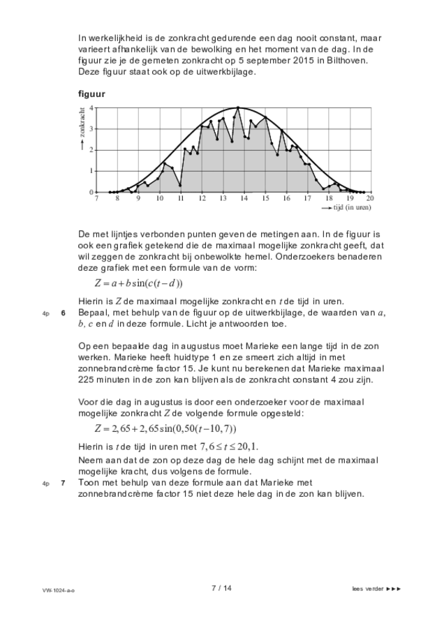 Opgaven examen VWO wiskunde A 2022, tijdvak 3. Pagina 7