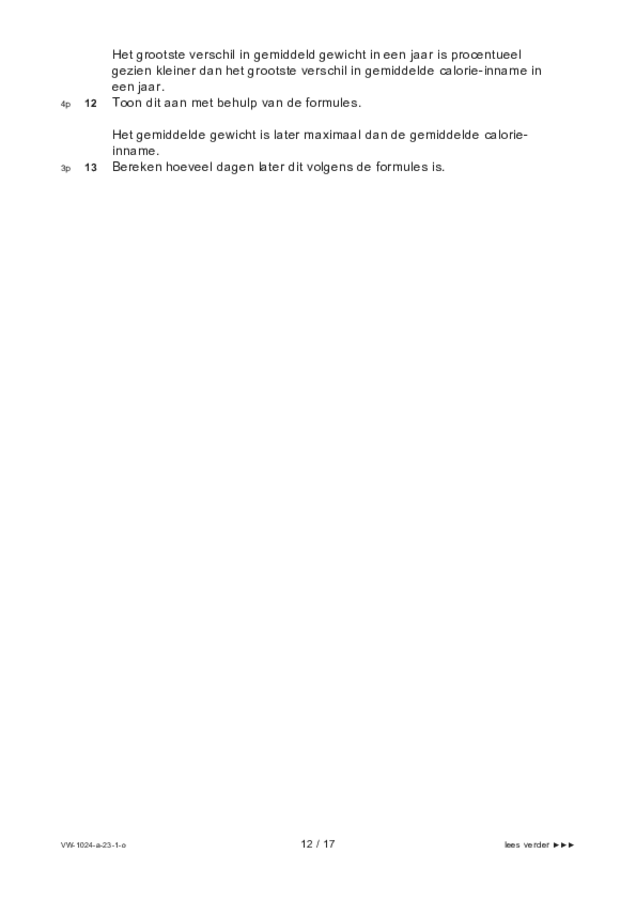 Opgaven examen VWO wiskunde A 2023, tijdvak 1. Pagina 12