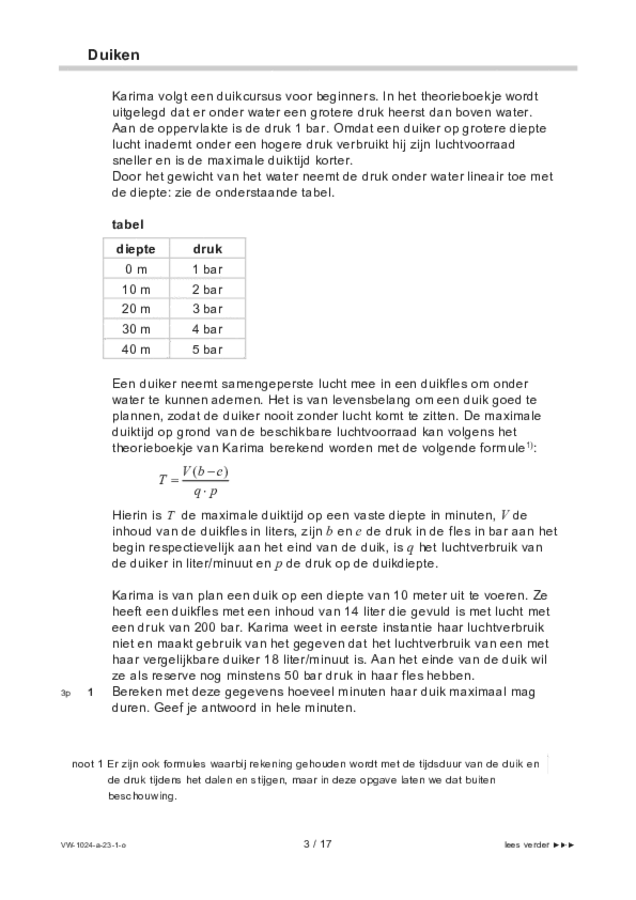 Opgaven examen VWO wiskunde A 2023, tijdvak 1. Pagina 3