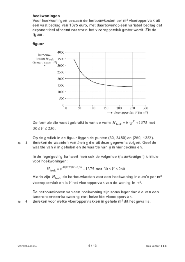 Opgaven examen VWO wiskunde A 2023, tijdvak 2. Pagina 4