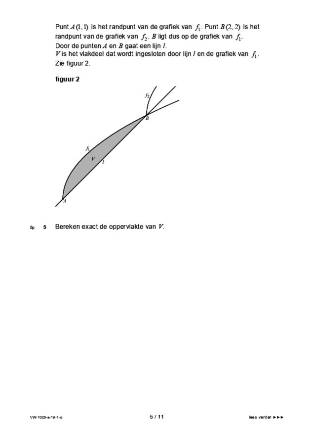 Opgaven examen VWO wiskunde B 2019, tijdvak 1. Pagina 5