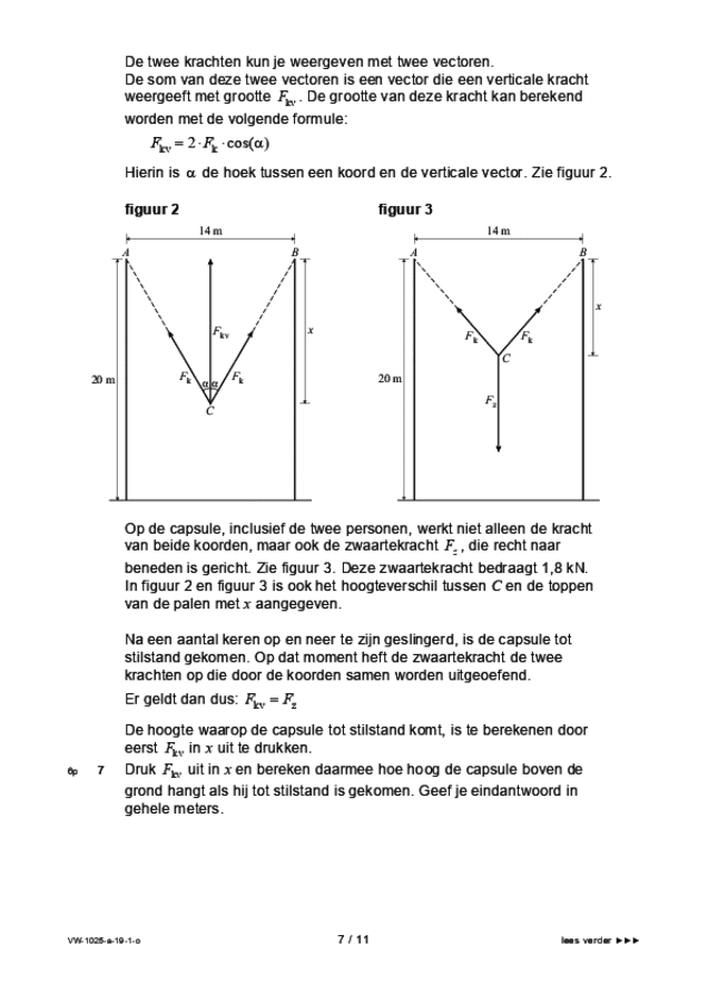 Opgaven examen VWO wiskunde B 2019, tijdvak 1. Pagina 7