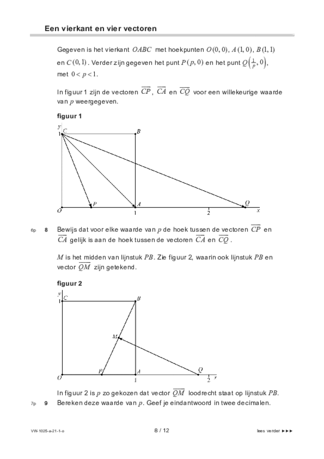 Opgaven examen VWO wiskunde B 2021, tijdvak 1. Pagina 8