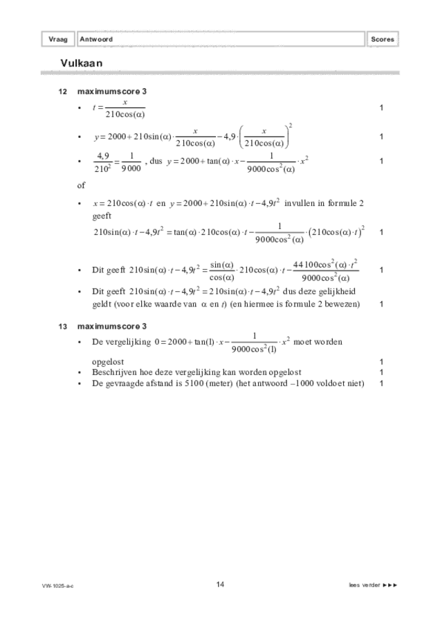 Correctievoorschrift examen VWO wiskunde B 2022, tijdvak 1. Pagina 14