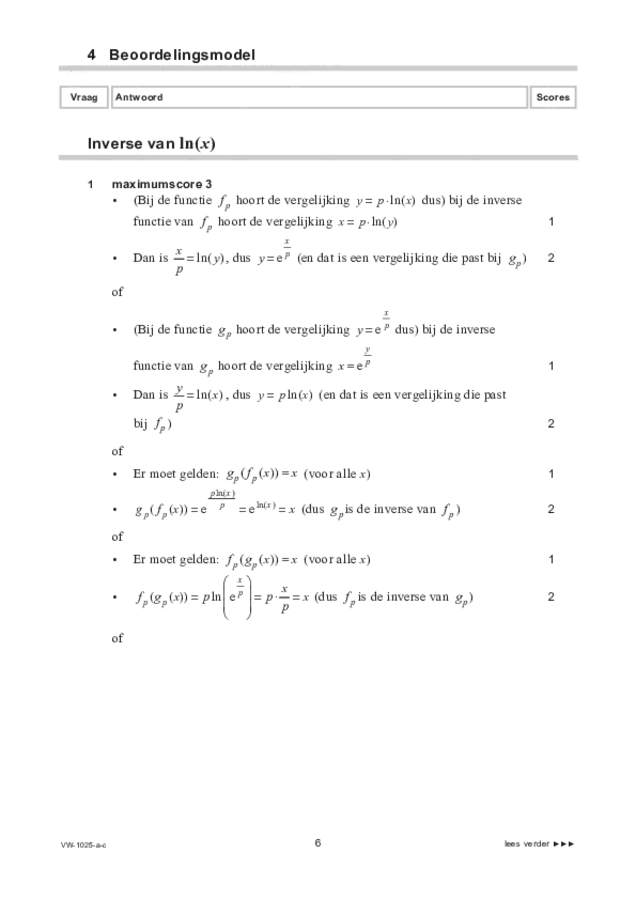 Correctievoorschrift examen VWO wiskunde B 2022, tijdvak 1. Pagina 6