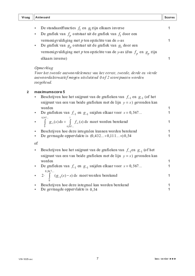 Correctievoorschrift examen VWO wiskunde B 2022, tijdvak 1. Pagina 7