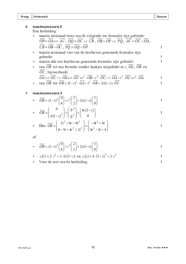 Correctievoorschrift examen VWO wiskunde B 2022, tijdvak 1. Pagina 10
