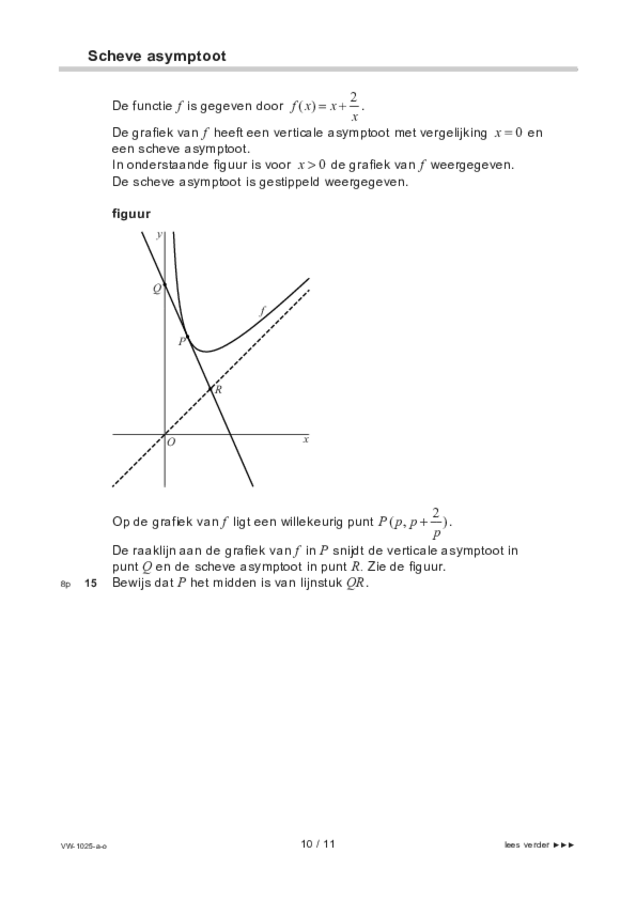 Opgaven examen VWO wiskunde B 2022, tijdvak 1. Pagina 10