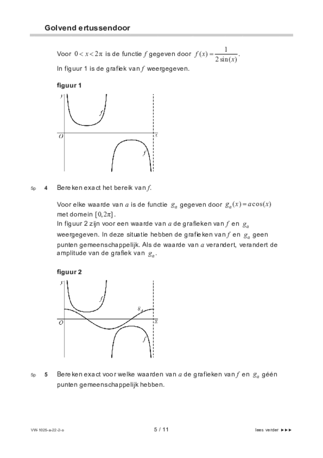 Opgaven examen VWO wiskunde B 2022, tijdvak 2. Pagina 5
