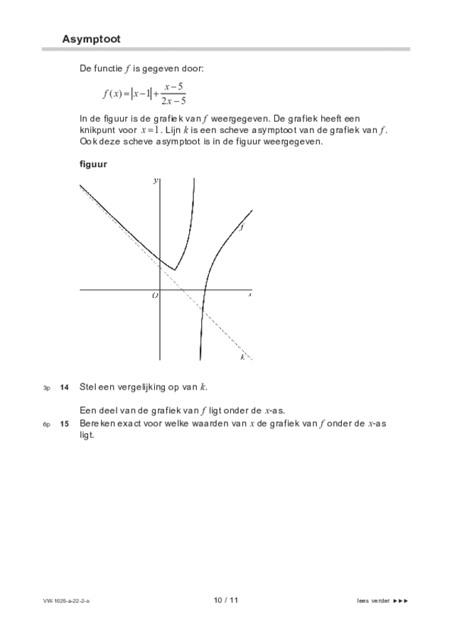Opgaven examen VWO wiskunde B 2022, tijdvak 2. Pagina 10