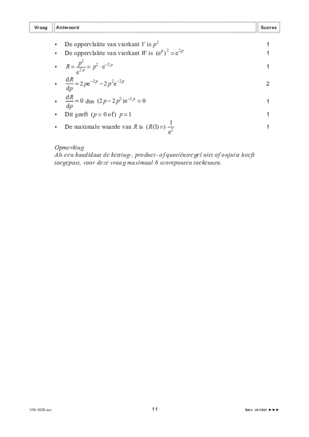 Correctievoorschrift examen VWO wiskunde B 2022, tijdvak 3. Pagina 11