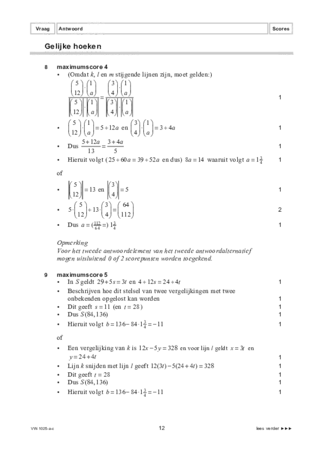 Correctievoorschrift examen VWO wiskunde B 2022, tijdvak 3. Pagina 12