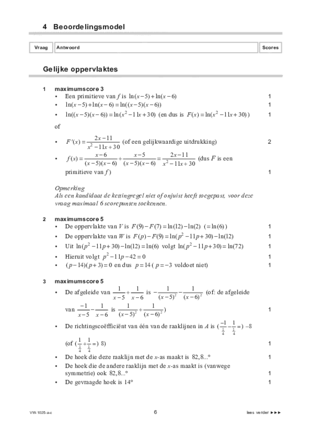 Correctievoorschrift examen VWO wiskunde B 2022, tijdvak 3. Pagina 6