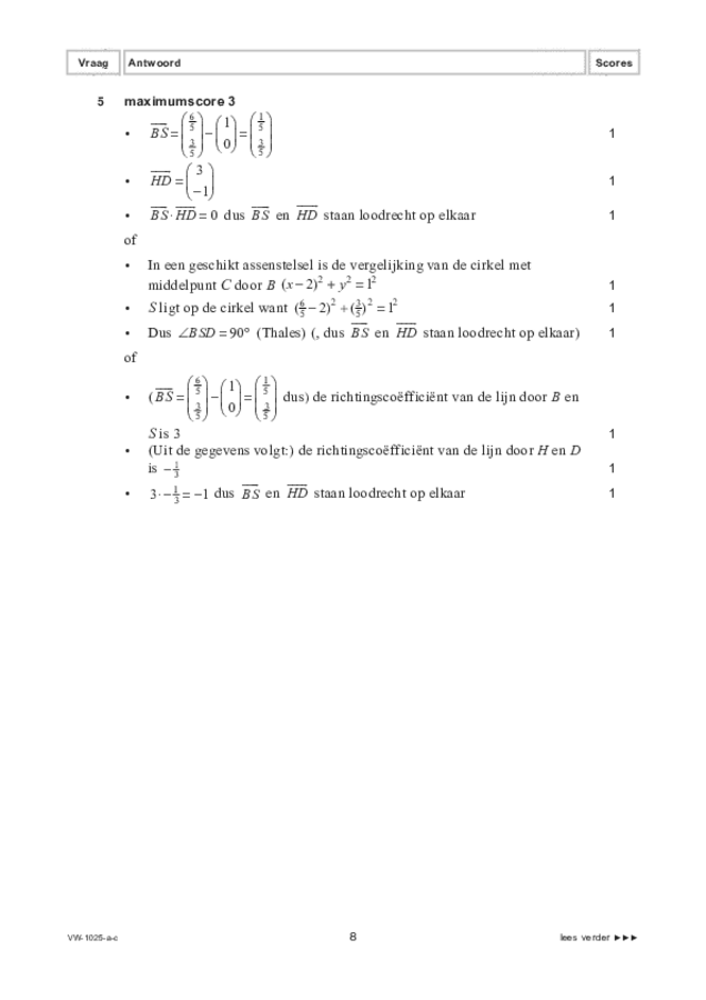 Correctievoorschrift examen VWO wiskunde B 2022, tijdvak 3. Pagina 8