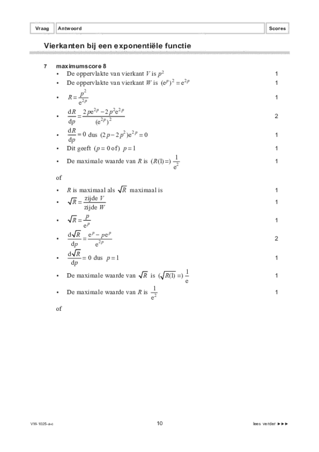 Correctievoorschrift examen VWO wiskunde B 2022, tijdvak 3. Pagina 10