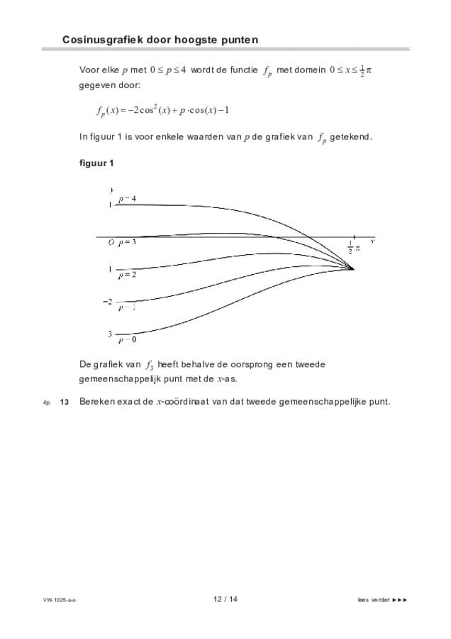 Opgaven examen VWO wiskunde B 2022, tijdvak 3. Pagina 12