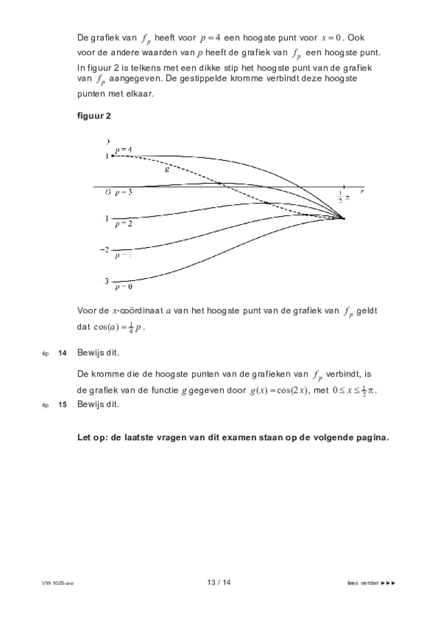 Opgaven examen VWO wiskunde B 2022, tijdvak 3. Pagina 13