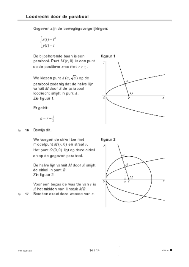 Opgaven examen VWO wiskunde B 2022, tijdvak 3. Pagina 14