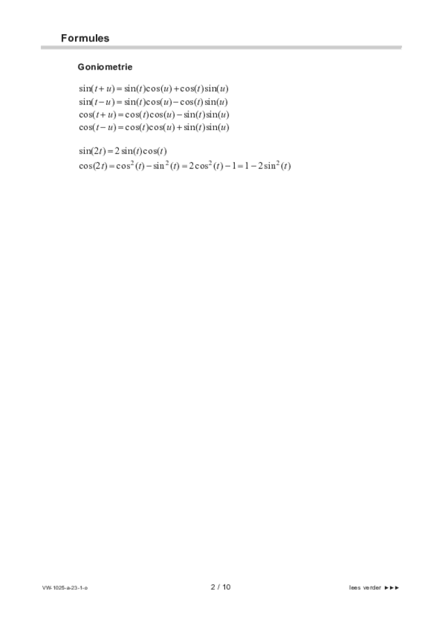 Opgaven examen VWO wiskunde B 2023, tijdvak 1. Pagina 2