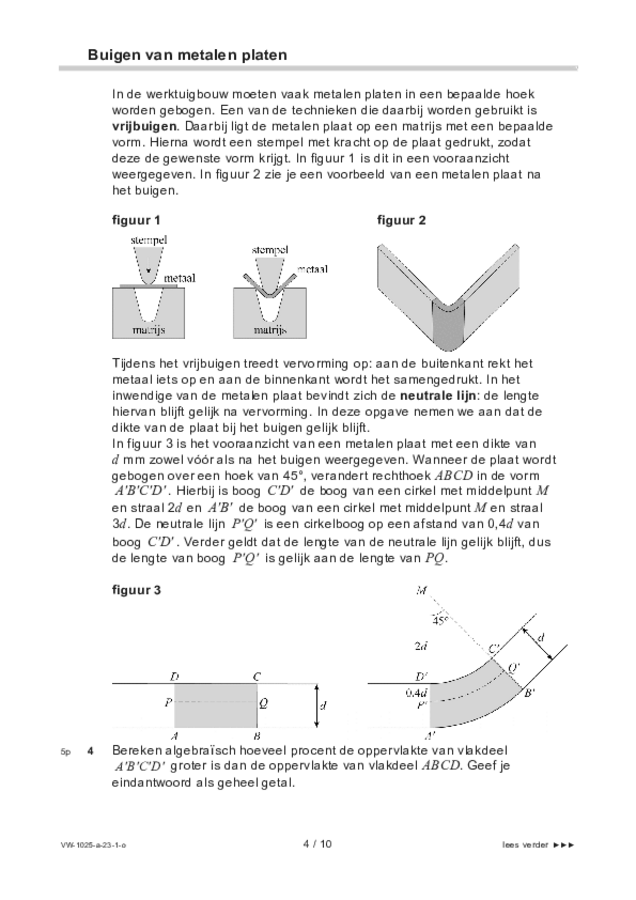 Opgaven examen VWO wiskunde B 2023, tijdvak 1. Pagina 4
