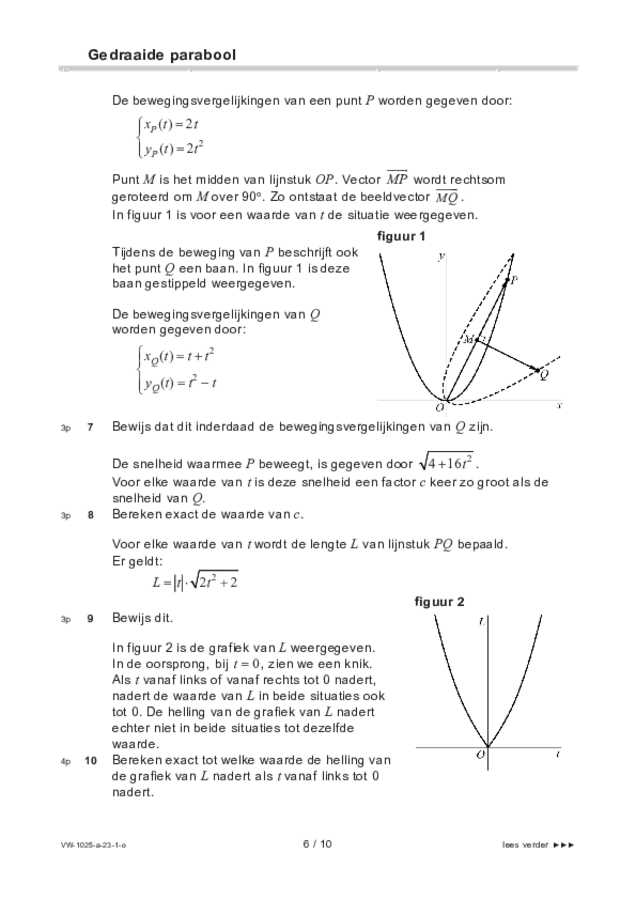 Wiskunde B eindexamens VWO (Opgaven) Eindexamens.NU examens theori