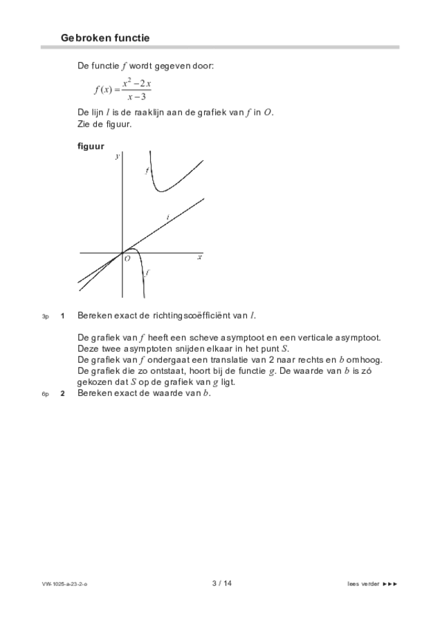 Opgaven examen VWO wiskunde B 2023, tijdvak 2. Pagina 3