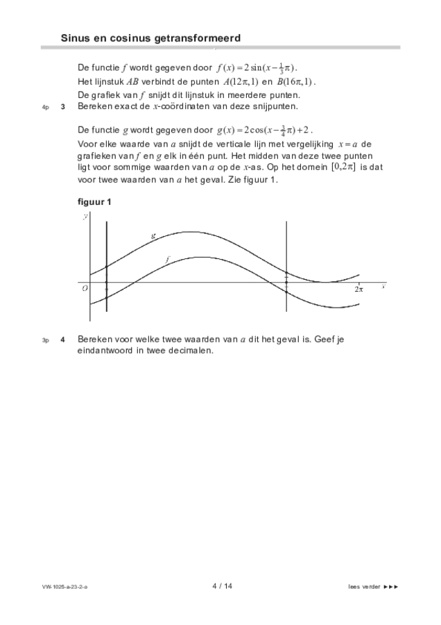 Opgaven examen VWO wiskunde B 2023, tijdvak 2. Pagina 4