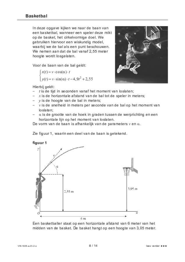 Opgaven examen VWO wiskunde B 2023, tijdvak 2. Pagina 8