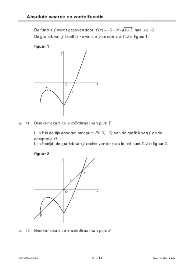 Opgaven examen VWO wiskunde B 2023, tijdvak 2. Pagina 10