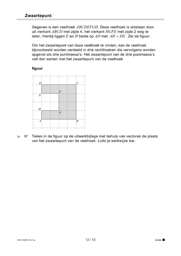 Opgaven examen VWO wiskunde B 2013, tijdvak 1. Pagina 12
