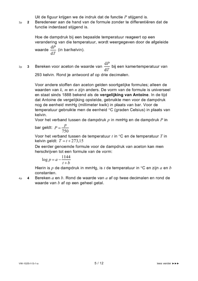 Opgaven examen VWO wiskunde B 2013, tijdvak 1. Pagina 5