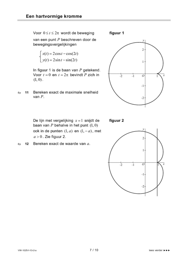 Opgaven examen VWO wiskunde B 2013, tijdvak 2. Pagina 7