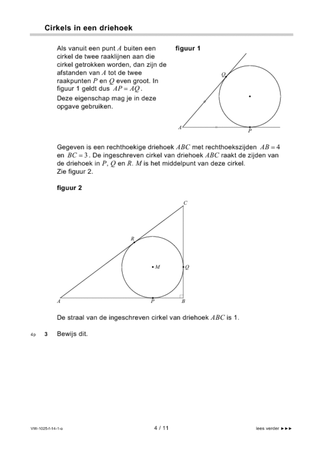 Opgaven examen VWO wiskunde B 2014, tijdvak 1. Pagina 4