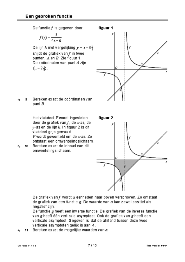 Opgaven t.b.v. spraaksynthese examen VWO wiskunde B 2017, tijdvak 1. Pagina 7