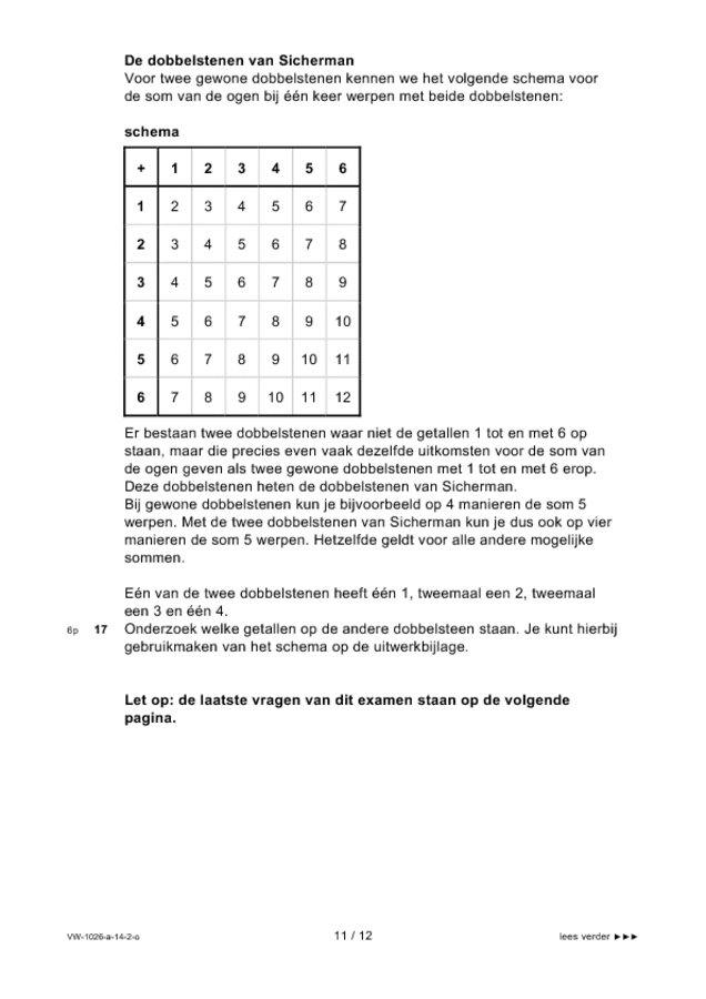 Opgaven examen VWO wiskunde C 2014, tijdvak 2. Pagina 11