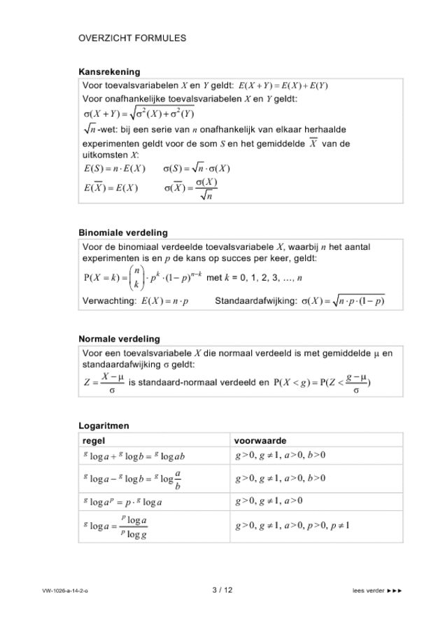 Opgaven examen VWO wiskunde C 2014, tijdvak 2. Pagina 3