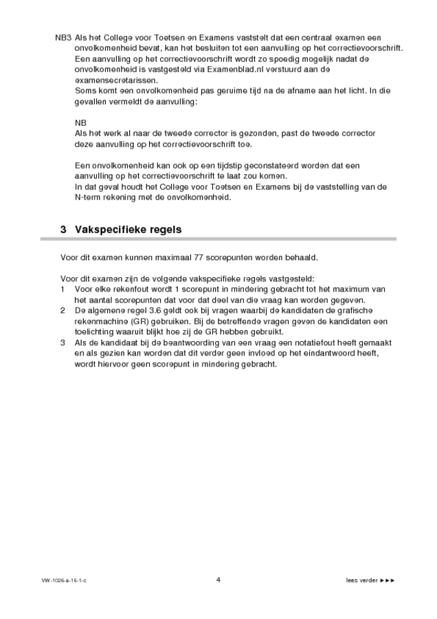 Correctievoorschrift examen VWO wiskunde C 2016, tijdvak 1. Pagina 4